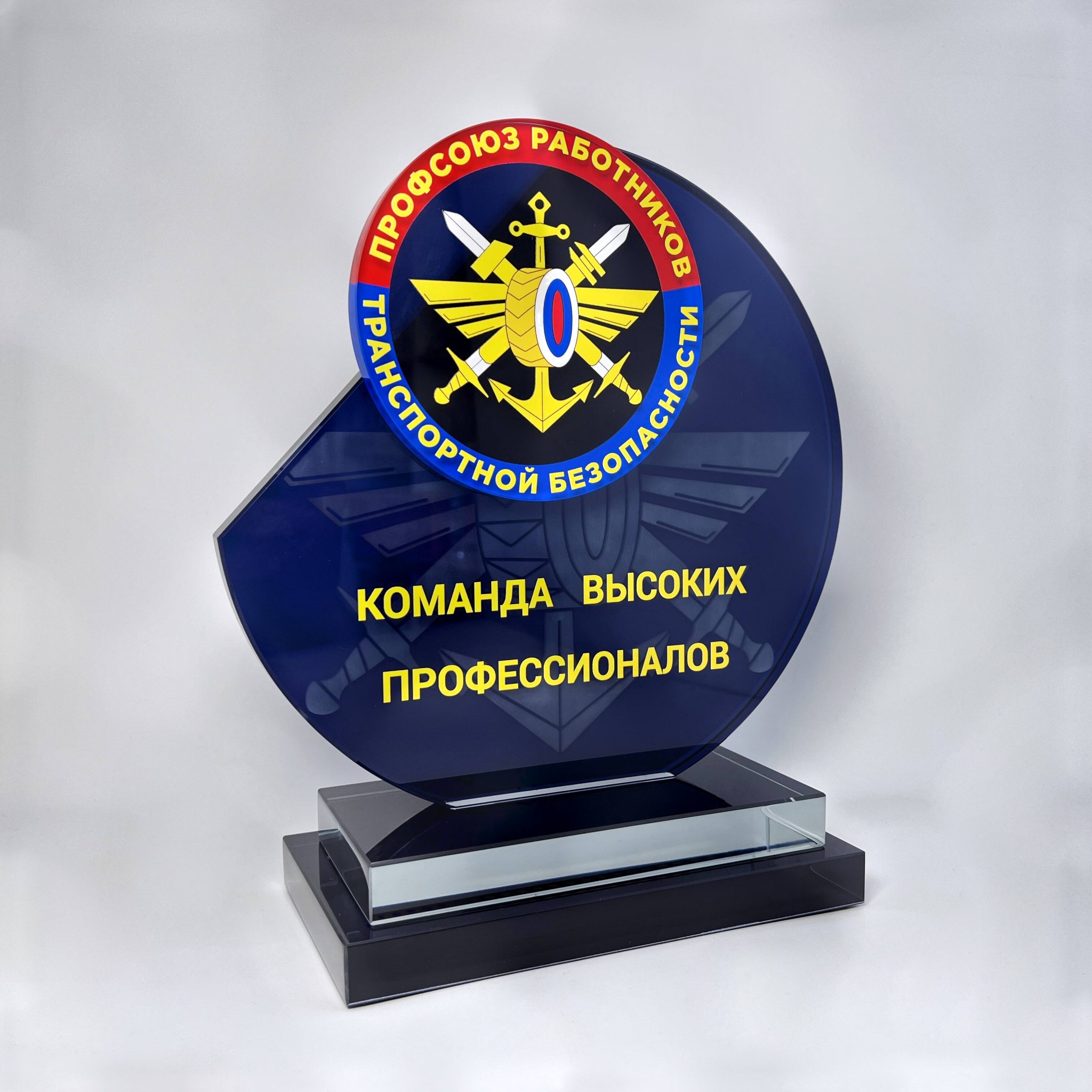 Сувенир из стекла с нанесением "Команда высоких профессионалов"